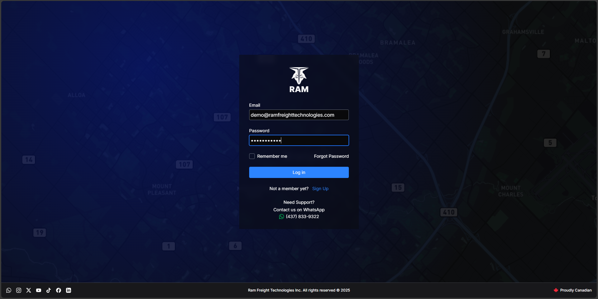Visit the Registration Page screenshot